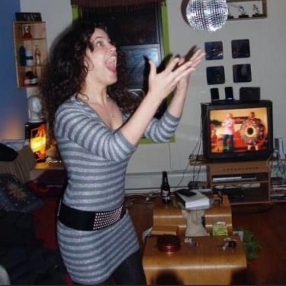 Vintage Y2K H&M Divided Striped Metallic Bodycon Mini Dress - Picture 10 of 10